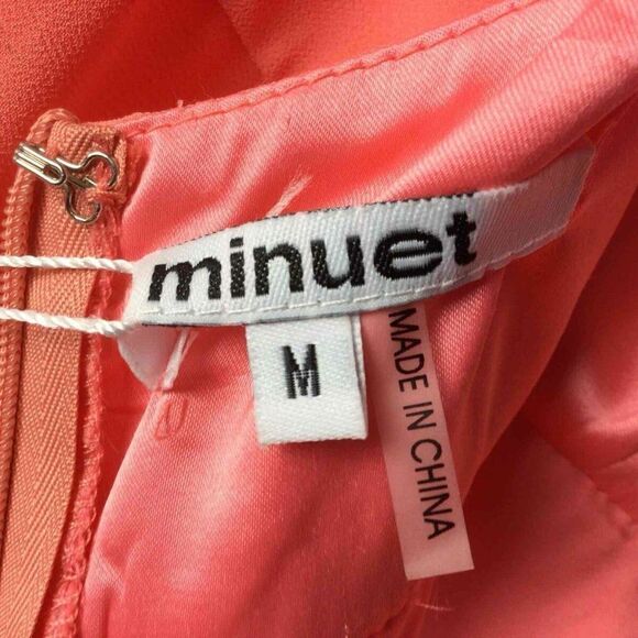 Minuet Coral Halter High Low Dress Size M - Picture 4 of 5